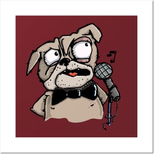 The Pug sings My Way Posters and Art